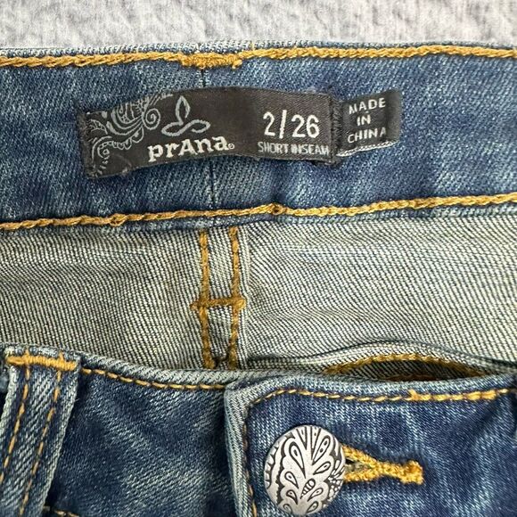Prana London Skinny Jeans Organic‎ Cotton Heritage Wash Stretch Womens 26 2 - Picture 7 of 12